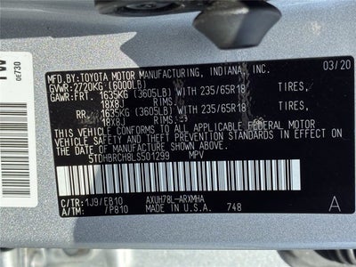 2020 Toyota Highlander Hybrid XLE